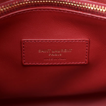 Saint Laurent Smooth Calfskin Small Le 5 A 7 Soft Hobo Red Danger 6 of 9
