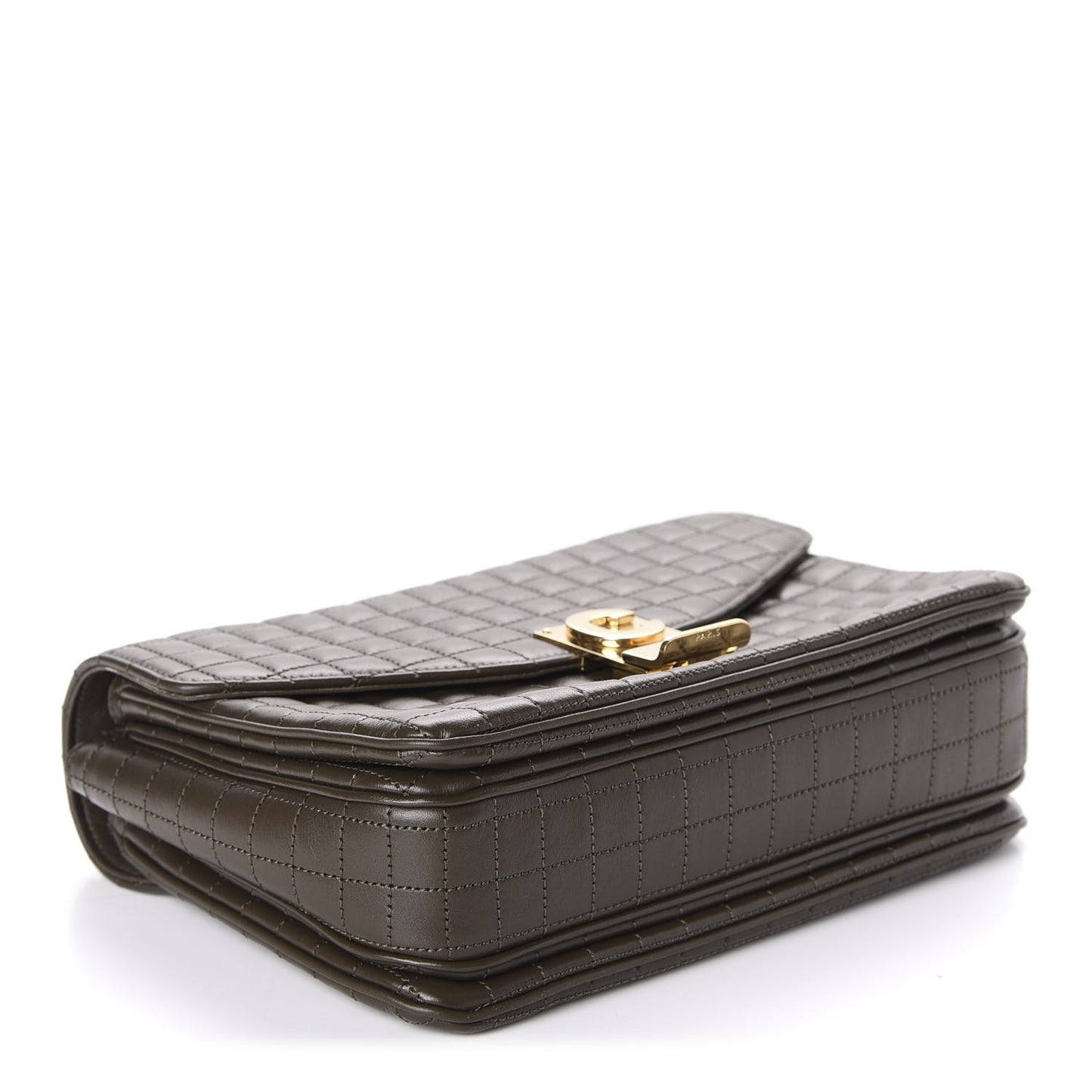 Calfskin Quilted Medium C Bag Khaki