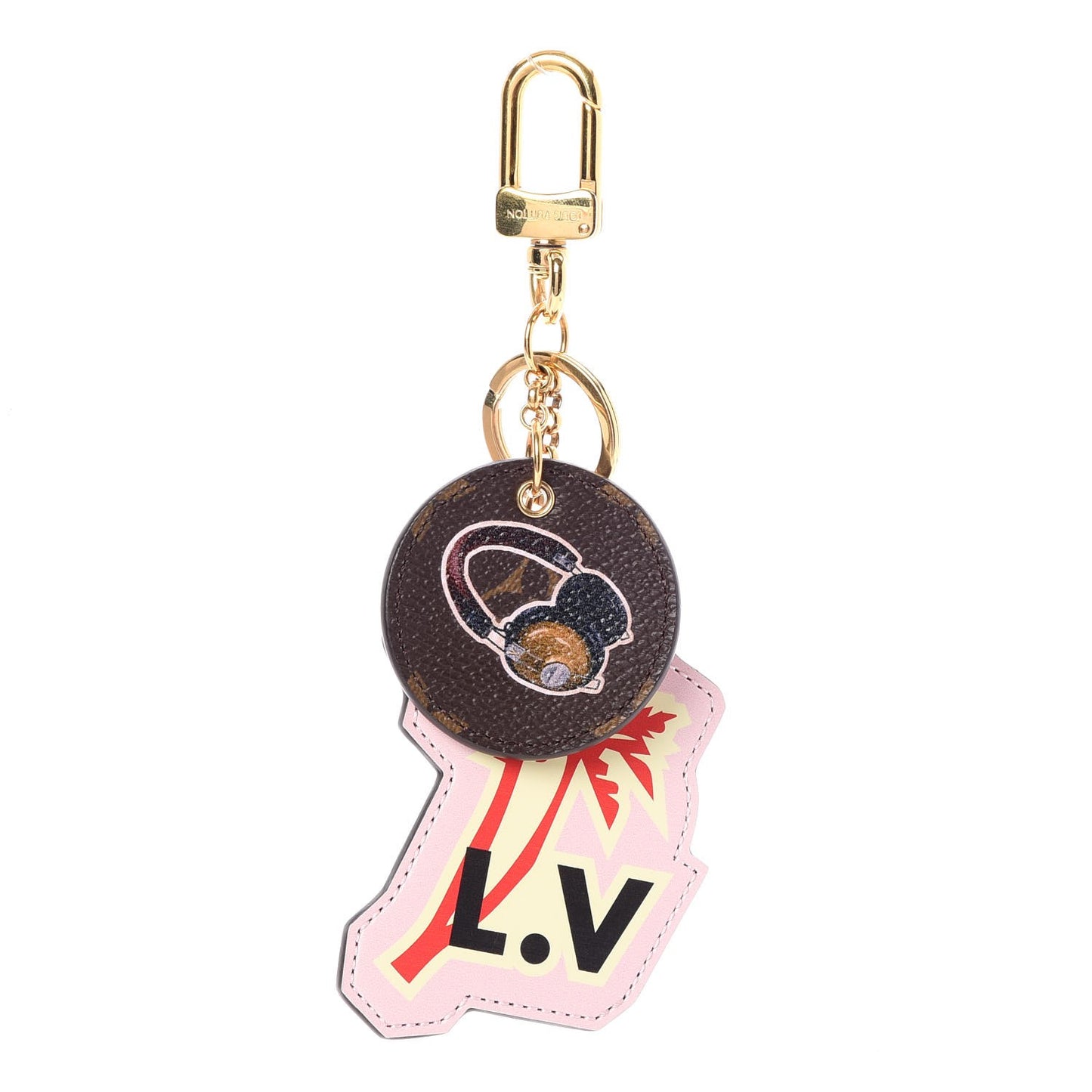 Calfskin Monogram World Tour Bag Charm Key Holder