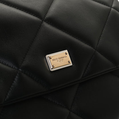 Dolce & Gabbana Calfskin Quilted Medium Miss Sicily Satchel Black 10 of 11