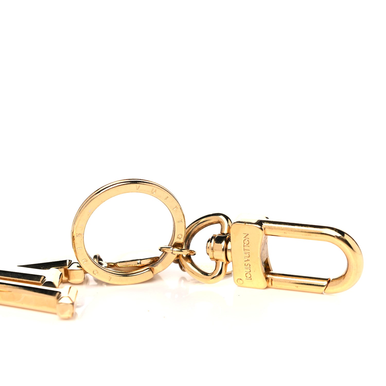 Louis Vuitton LV Facettes Bag Charm Key Holder Gold 3 of 4