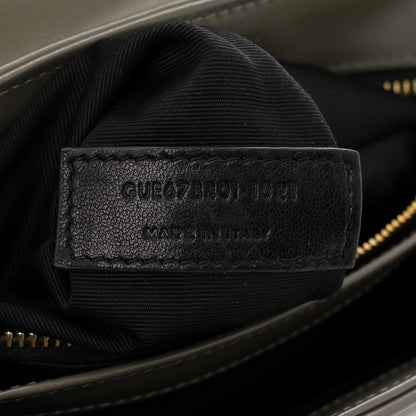 Saint Laurent Calfskin Y Quilted Monogram Toy Loulou Crossbody Bag Grey Kaki 7 of 11