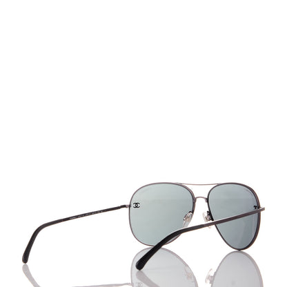 Chanel Aviator CC Sunglasses 4189-T-Q Black 4 of 10