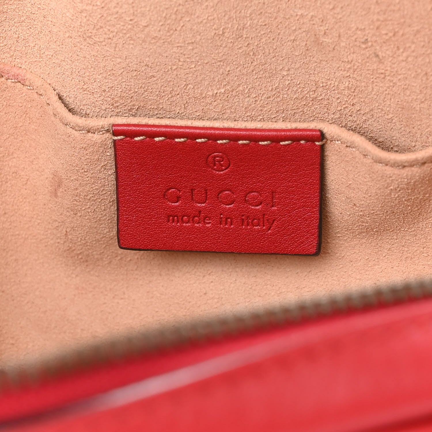 Gucci Calfskin Matelasse GG Marmont Belt Bag 75 30 Hibiscus Red 6 of 12