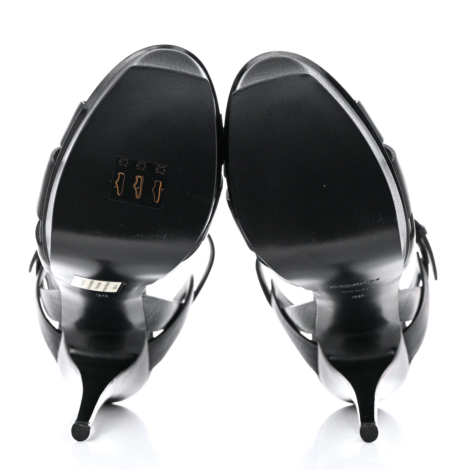 Saint Laurent Buffalo Tribute 105 Platform Sandals 39 Black 5 of 10