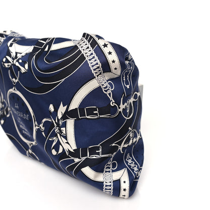 Hermes Silk Balusoie Bag Bleu Indigo Black 10 of 10