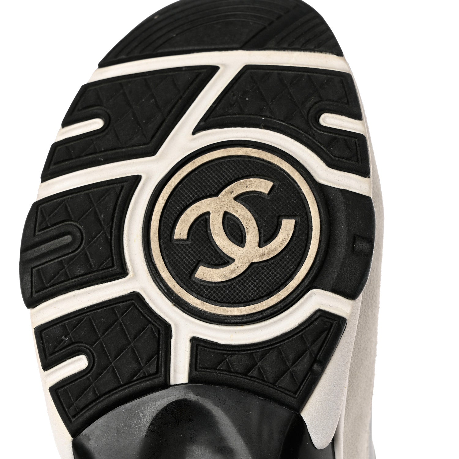 Chanel Calfskin Fabric Sneakers 37 White Silver Fluo Pink 8 of 14
