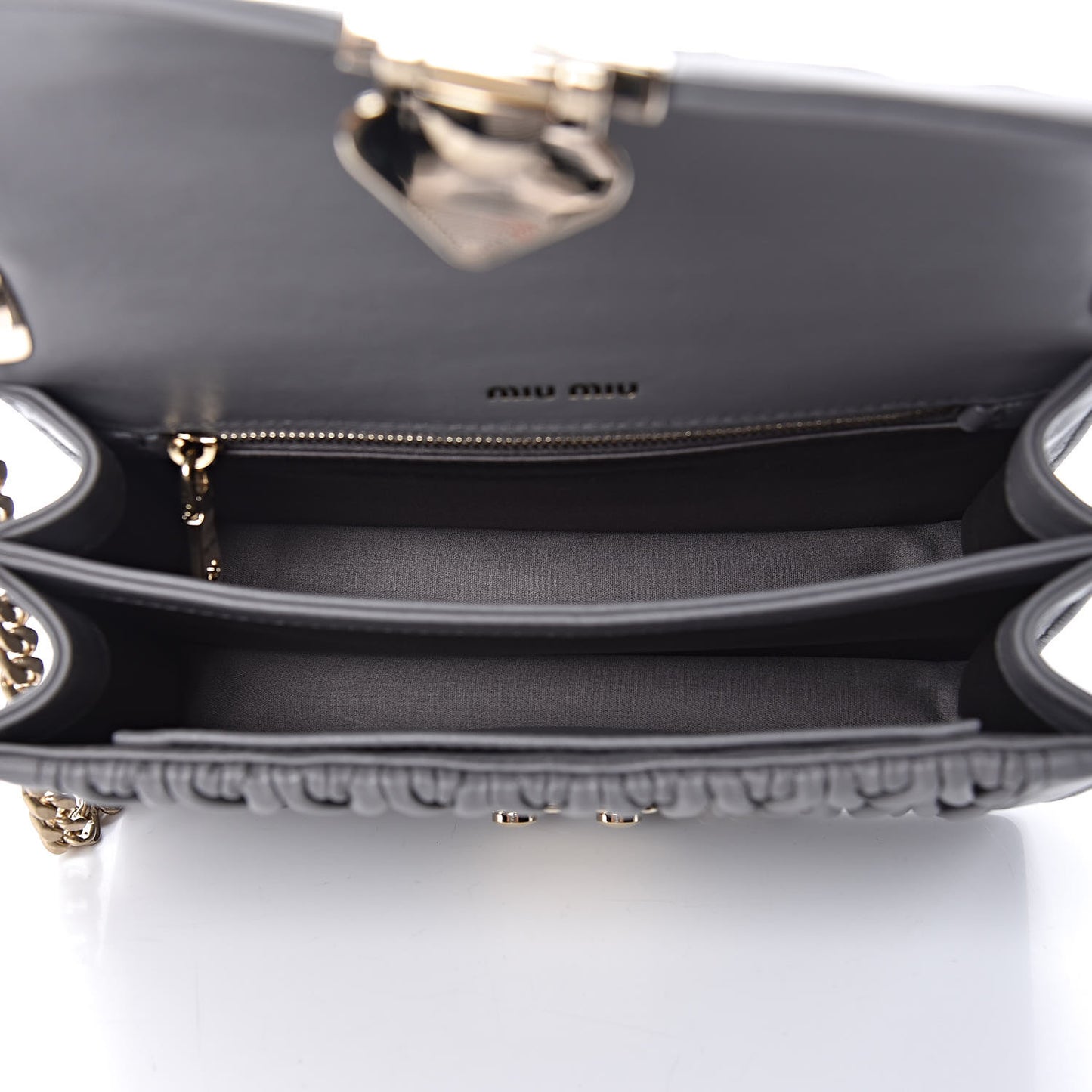 Nappa Matelasse Flap Crossbody Bag Marmo