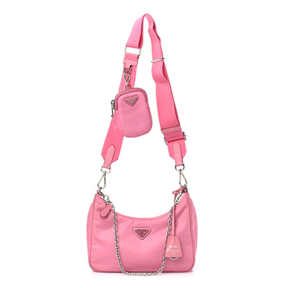 Prada Nylon Re-Edition 2005 Shoulder Bag Begonia 1 of 12