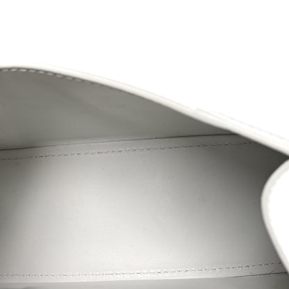 Balenciaga Box Calfskin Graffiti Logo Hourglass Top Handle Bag XS White Light Silver 5 of 11