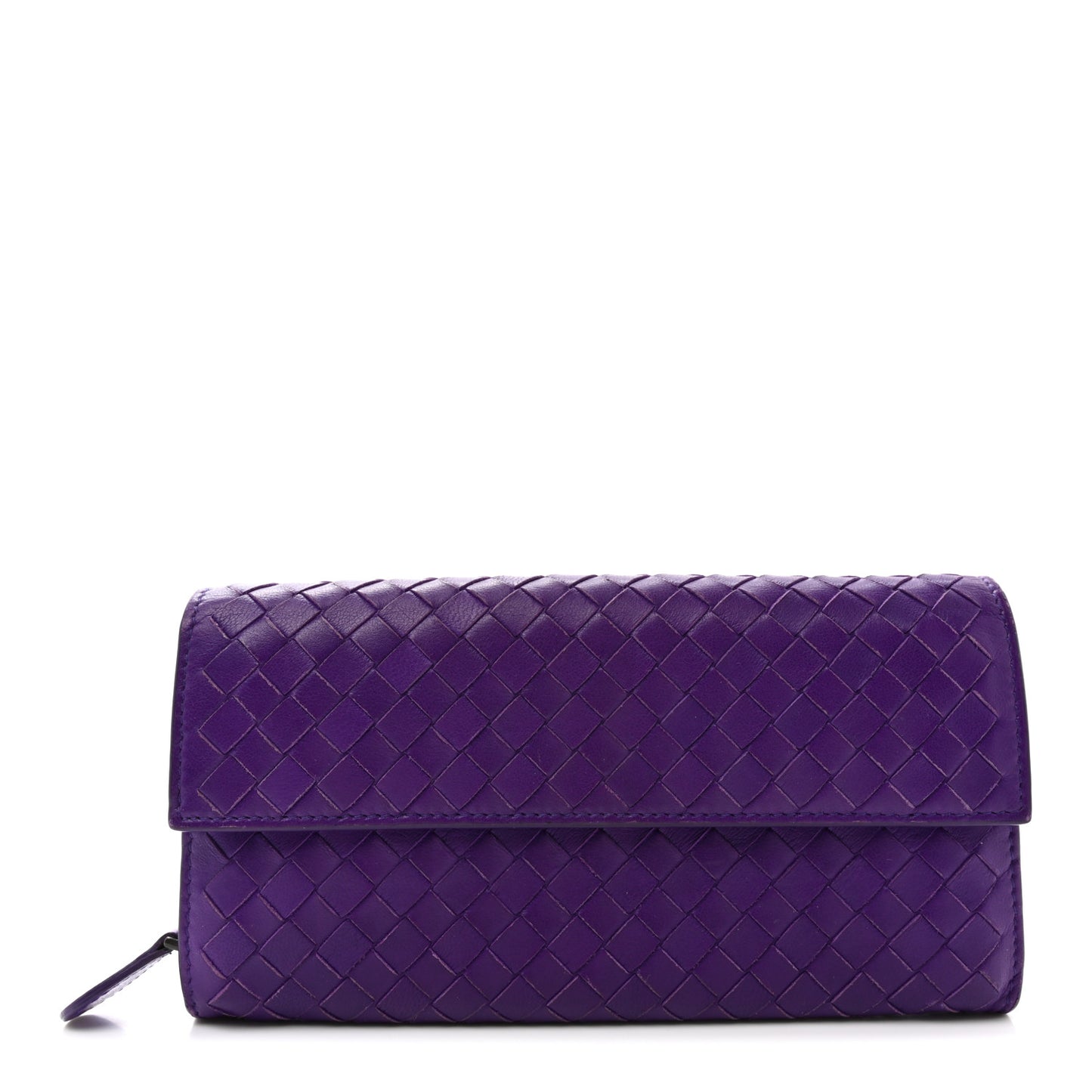 Nappa Intrecciato Continental Flap Wallet Anemone
