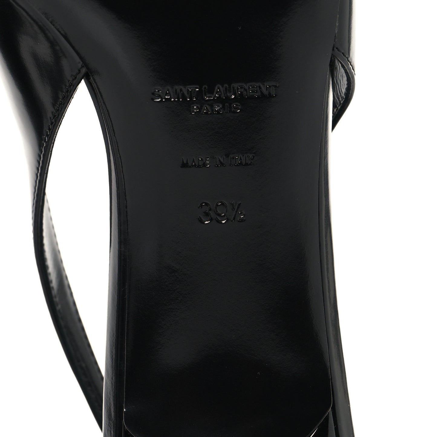 Patent Crystal Cherish Slingback Pumps 39.5 Black