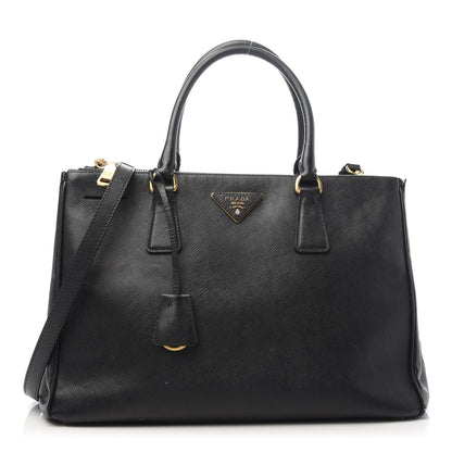 Prada Saffiano Large Galleria Double Zip Tote Black 1 of 9