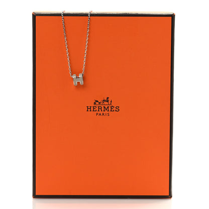 Hermes Palladium Mini Pop H Pendant Necklace Marron Glace 7 of 7