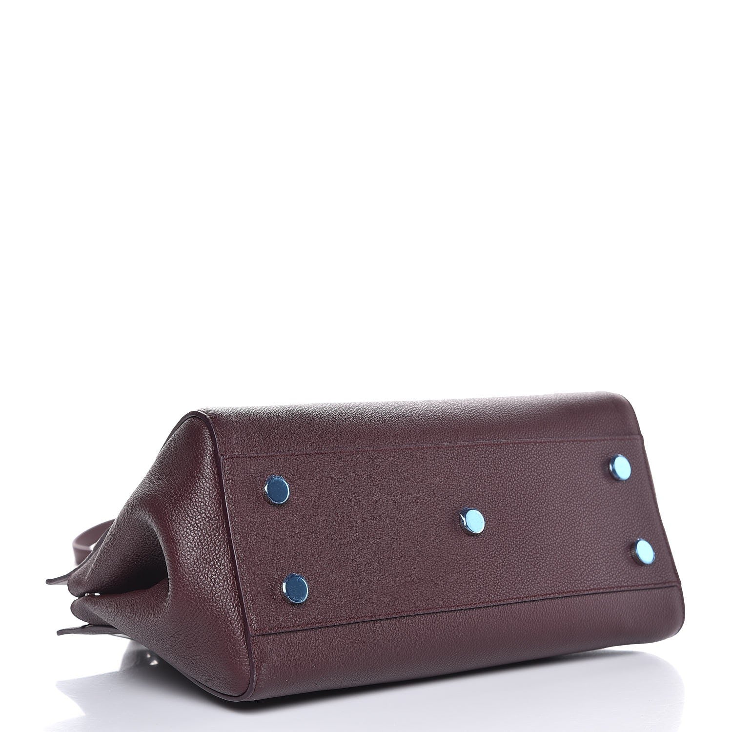 Saint Laurent Grained Calfskin Small Cabas Rive Gauche Amaranto 4 of 7