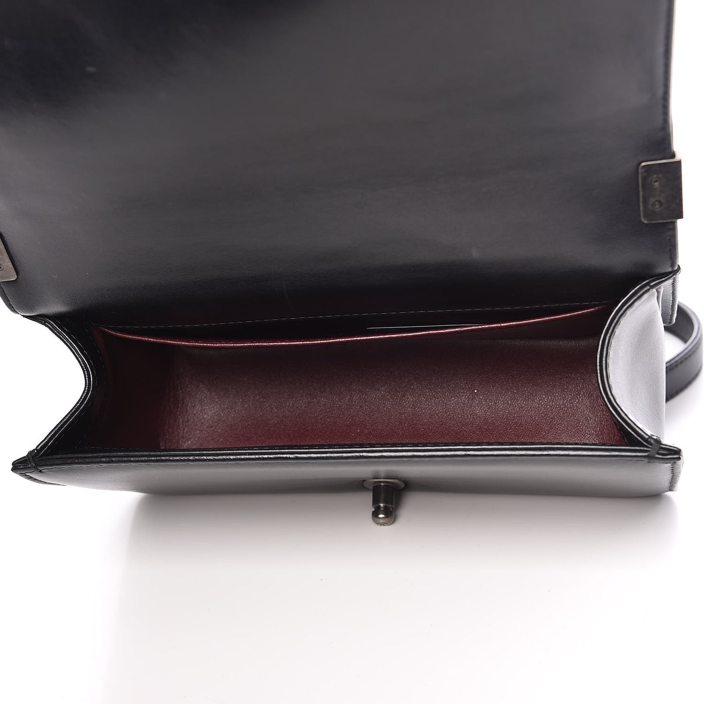 Calfskin Embossed Medium Paris Salzburg Boy Flap Black