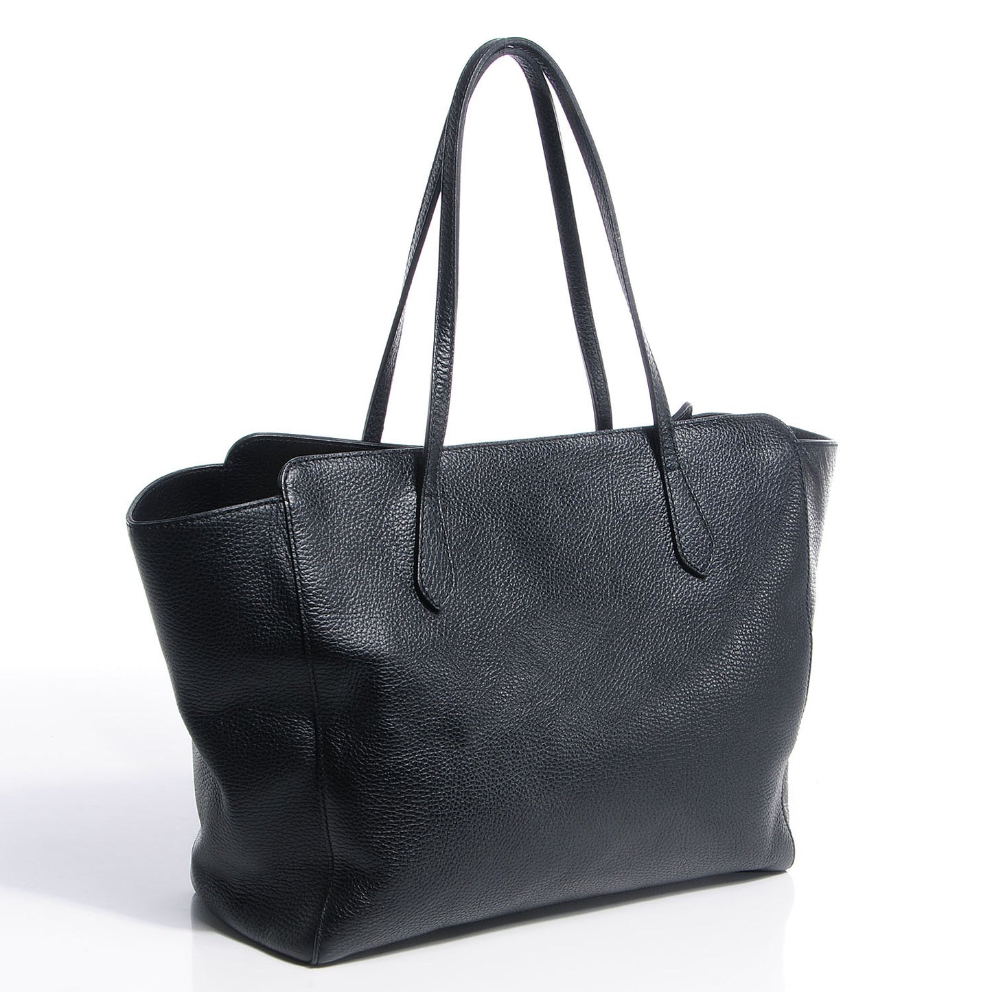 Dollar Calfskin Medium Swing Tote Black