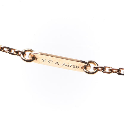 Van Cleef & Arpels 18K Rose Gold Diamond Grey Mother of Pearl Vintage Alhambra Pendant Necklace 6 of 8