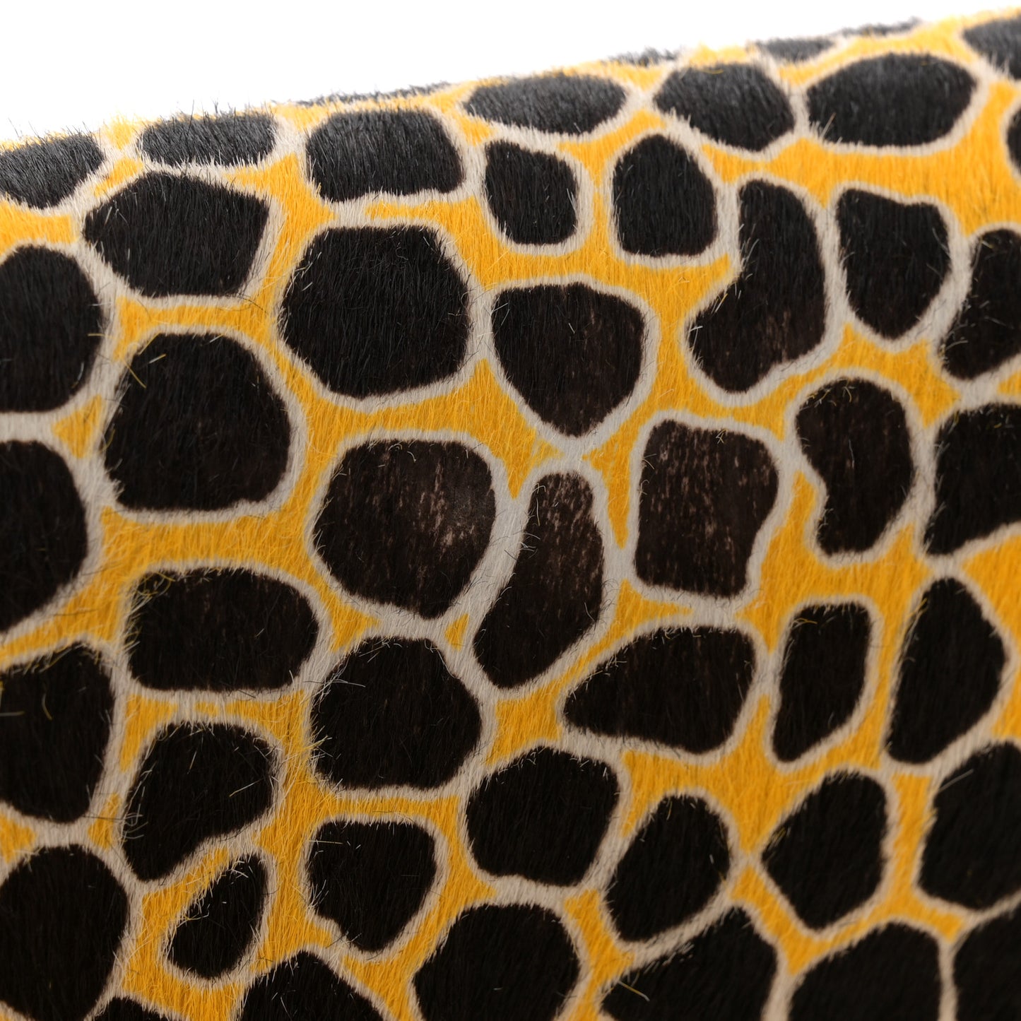 Visetos Calf Hair Giraffe Print Cross Body Yellow