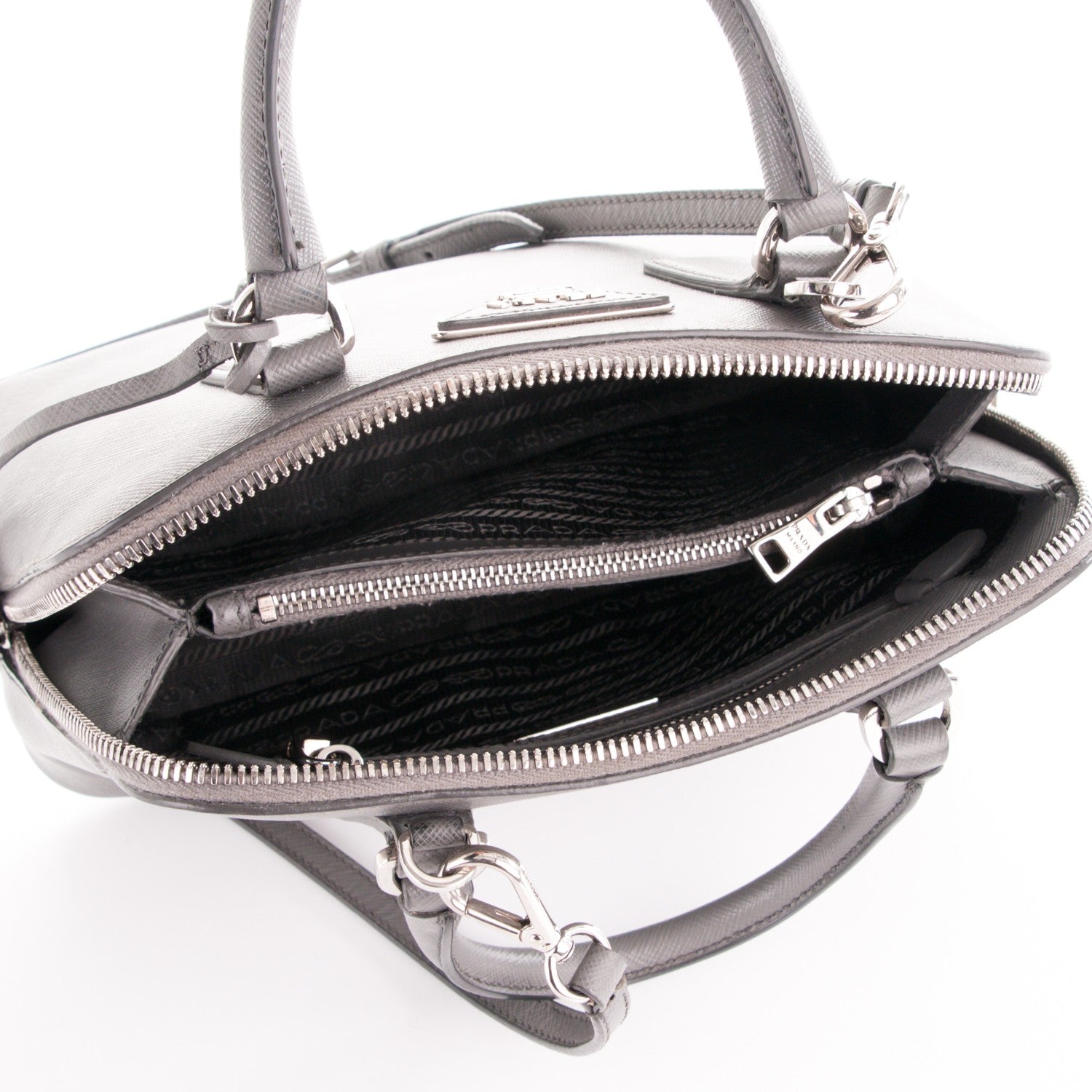 Prada Saffiano Lux Small Promenade Tote Marmo 5 of 6