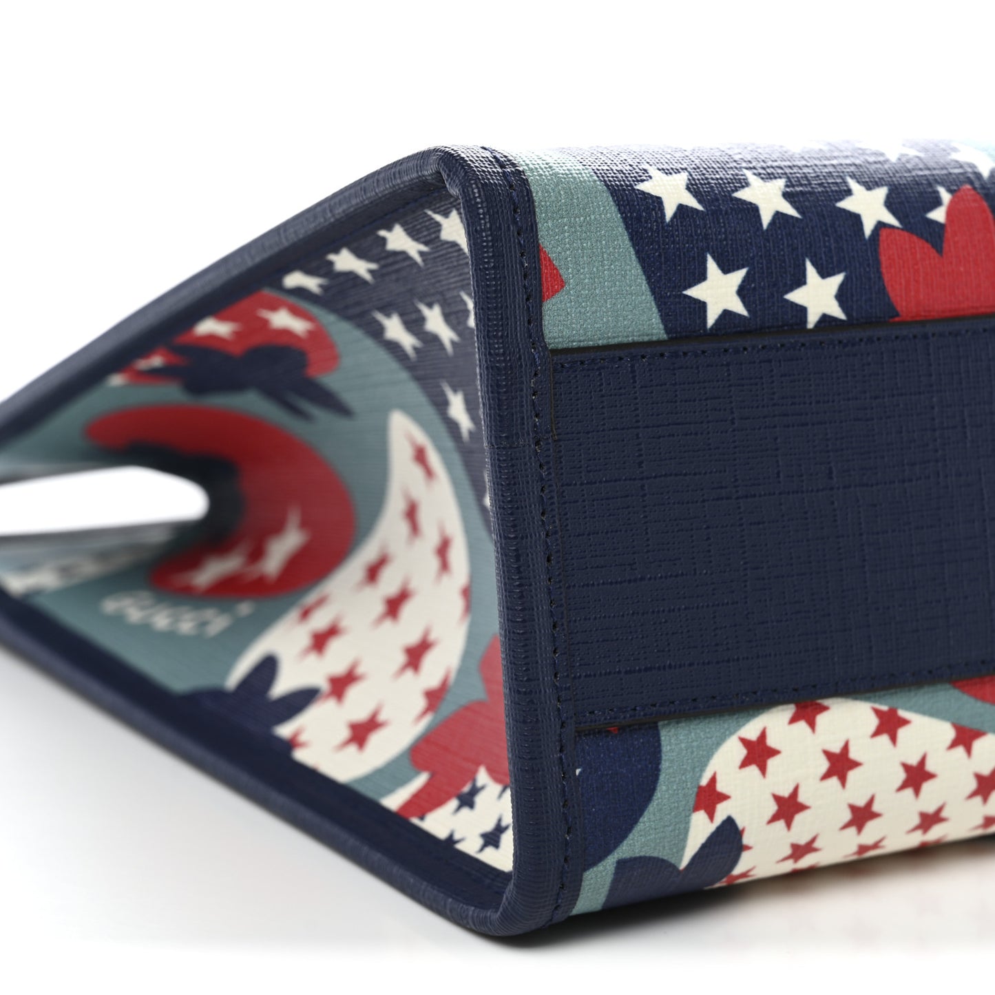 Coated Canvas Strawberry Stars Childrens Tote Red White Blue