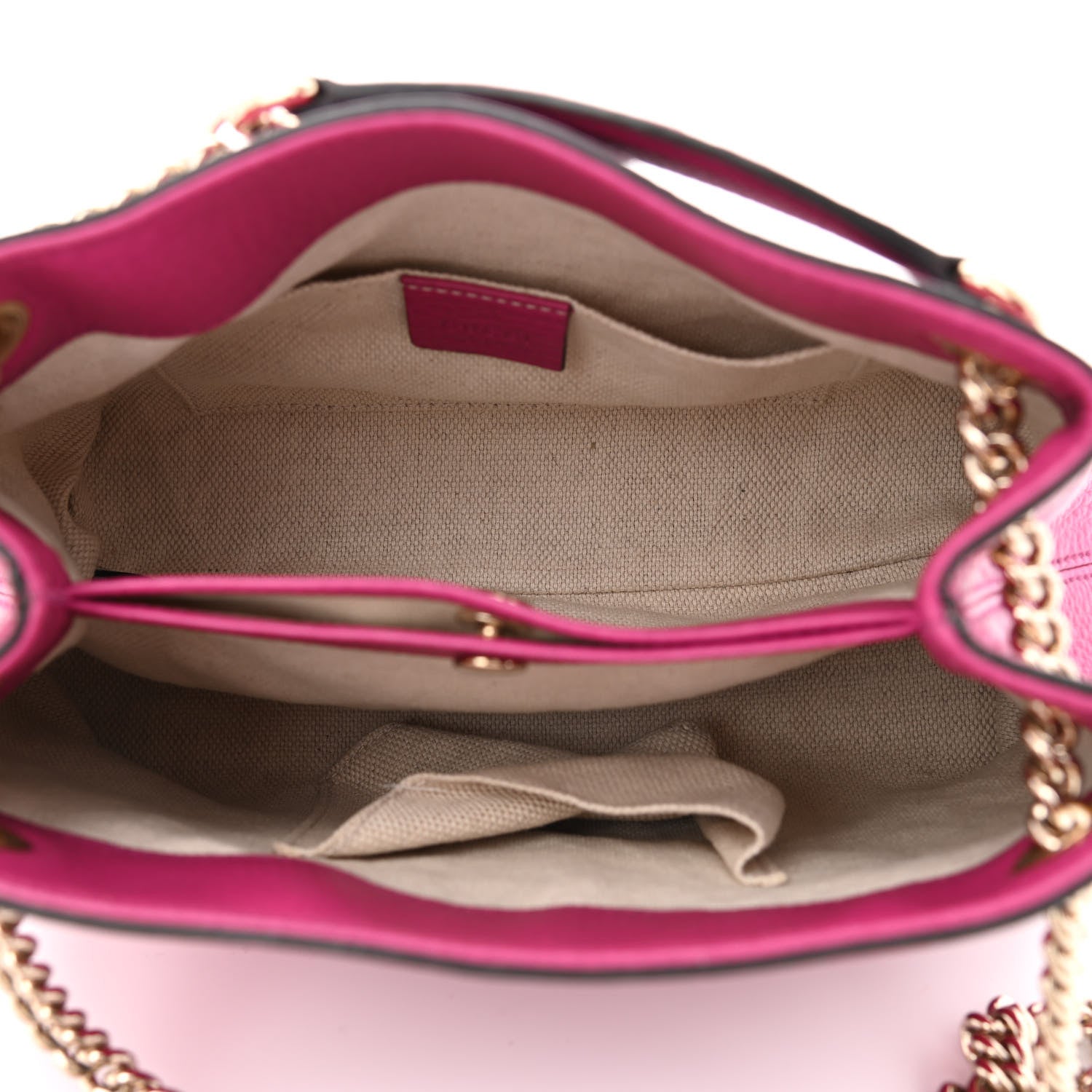 Gucci Cellarius Calfskin Small Soho Chain Shoulder Bag Bright Bouganville 5 of 11