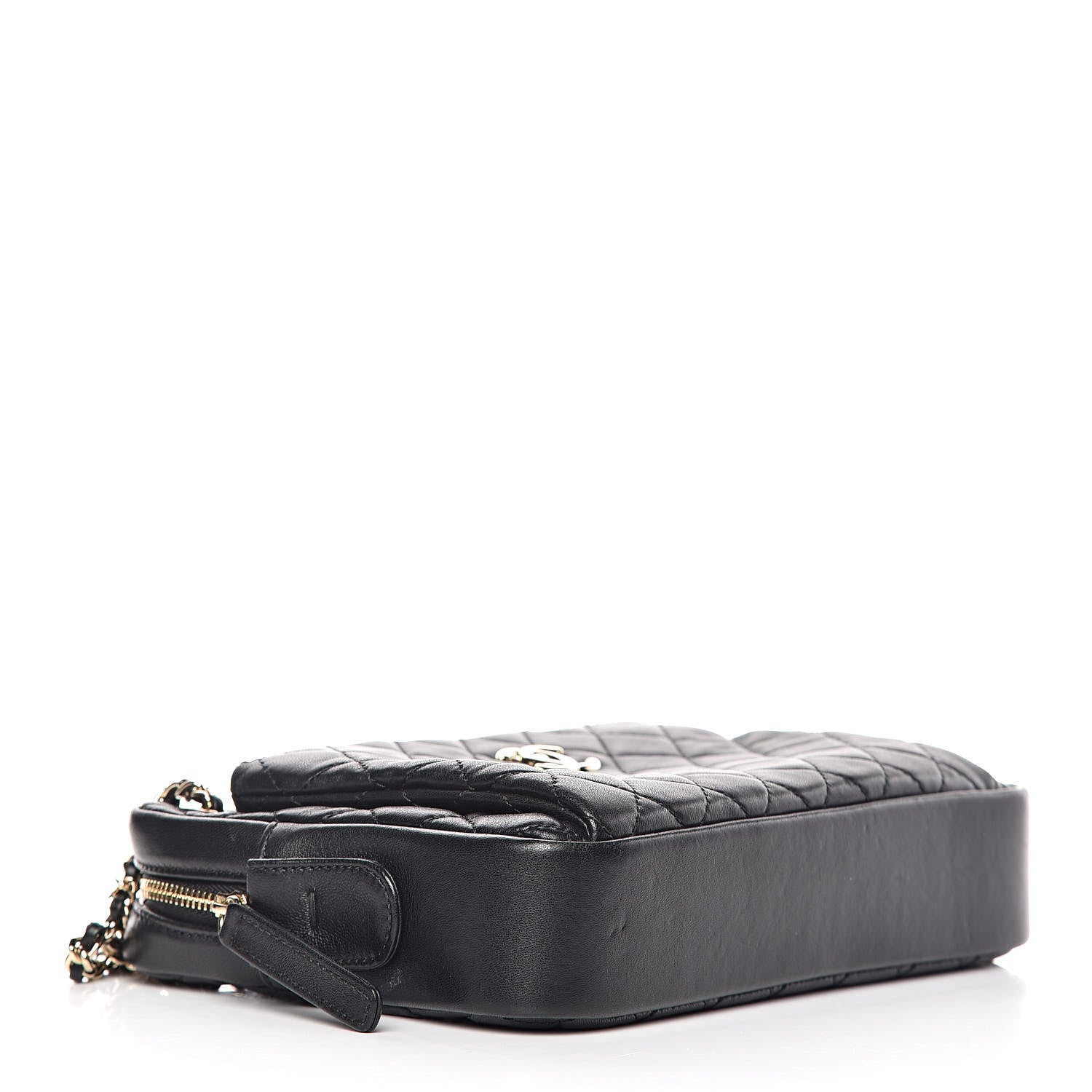 Chanel Lambskin Quilted Camera Case Black 4 of 10