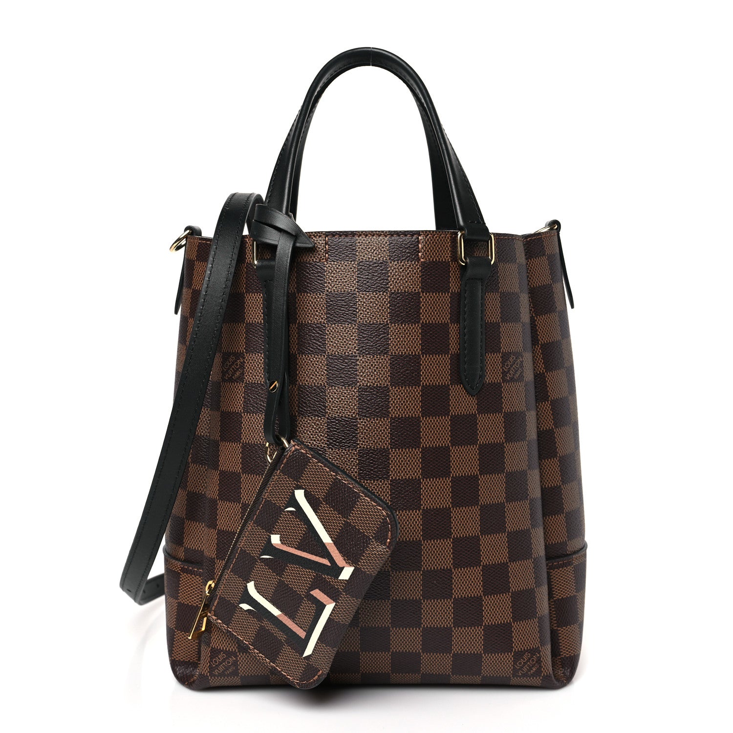 Louis Vuitton Damier Ebene Belmont PM Black 1 of 8