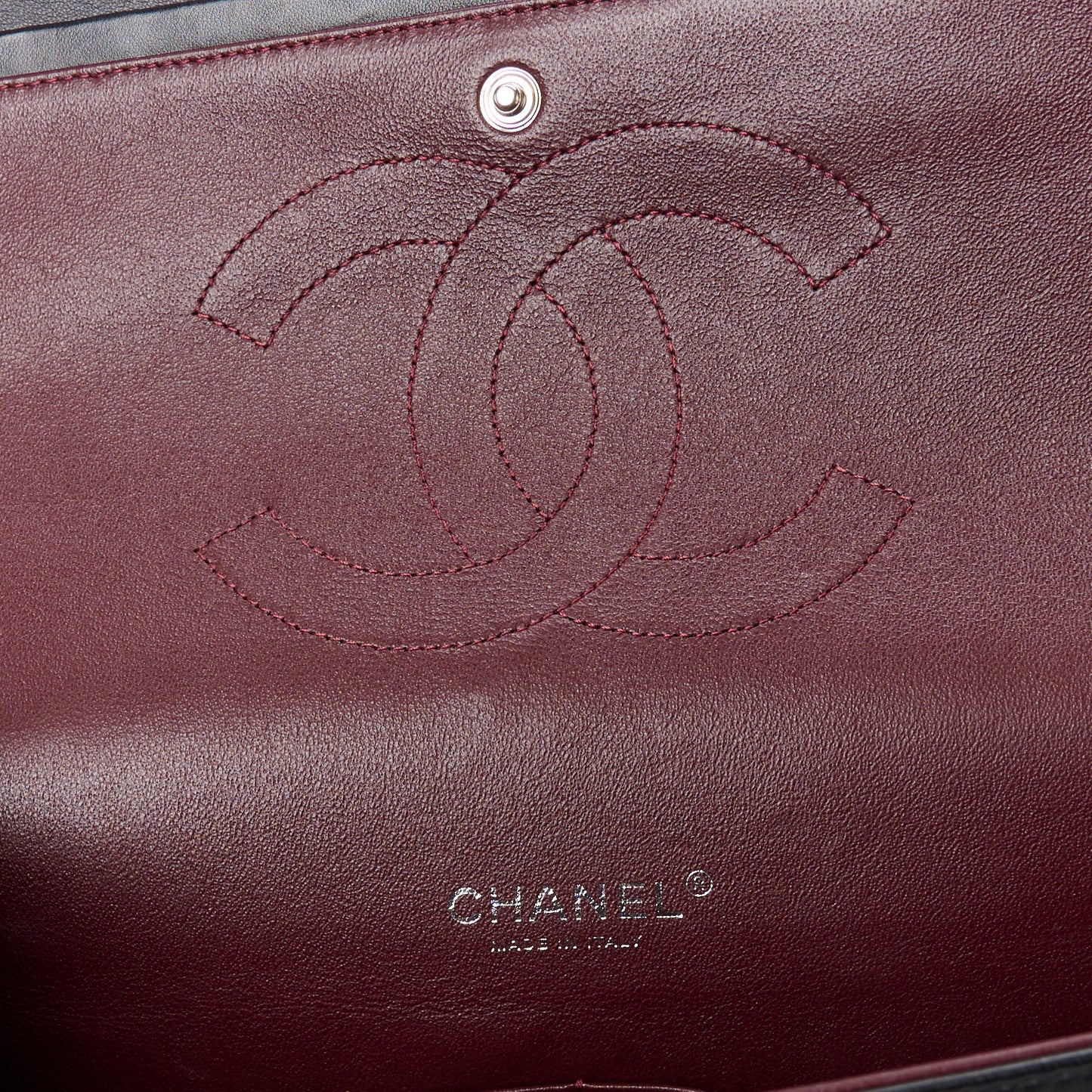 Lambskin Quilted Maxi Double Flap Black