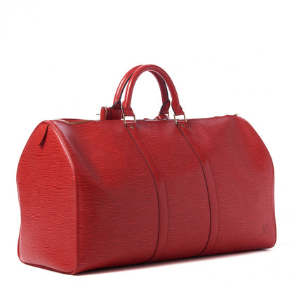 Louis Vuitton Epi Keepall 50 Castillan Red 2 of 10