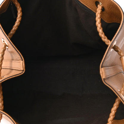 Gucci Calfskin Large Gifford Braided Handle Tote Camel 4 of 4