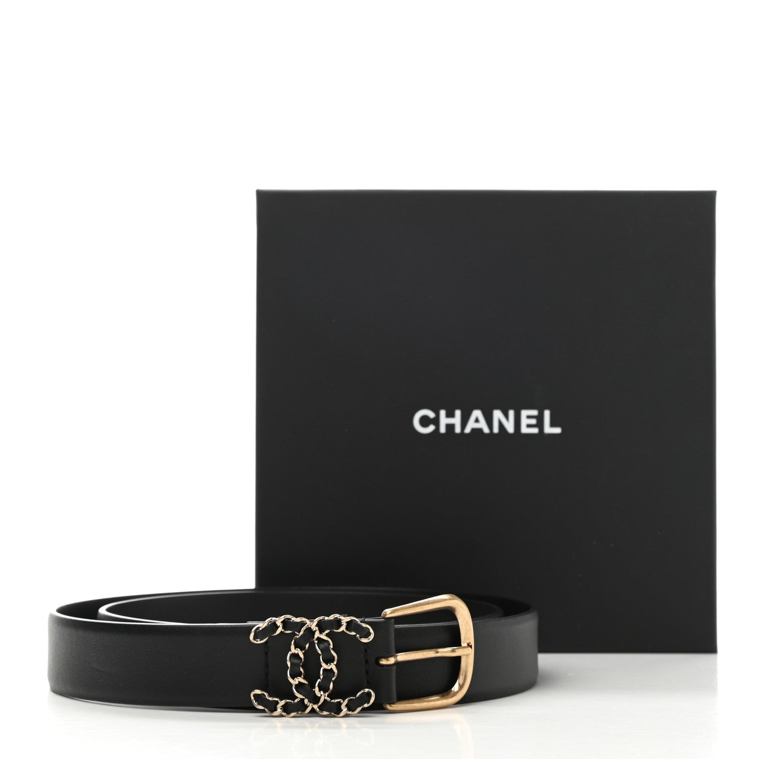 Chanel Calfskin CC Chain Belt 85 34 Black 8 of 8