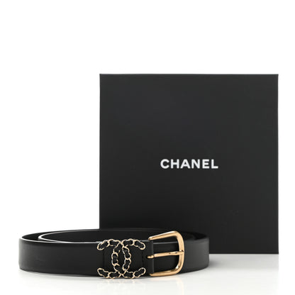 Chanel Calfskin CC Chain Belt 85 34 Black 8 of 8