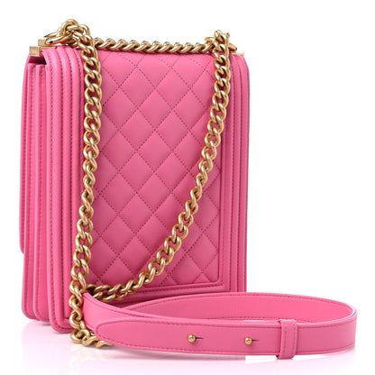 Chanel Caviar Quilted North South Boy Flap Pink 3 of 9