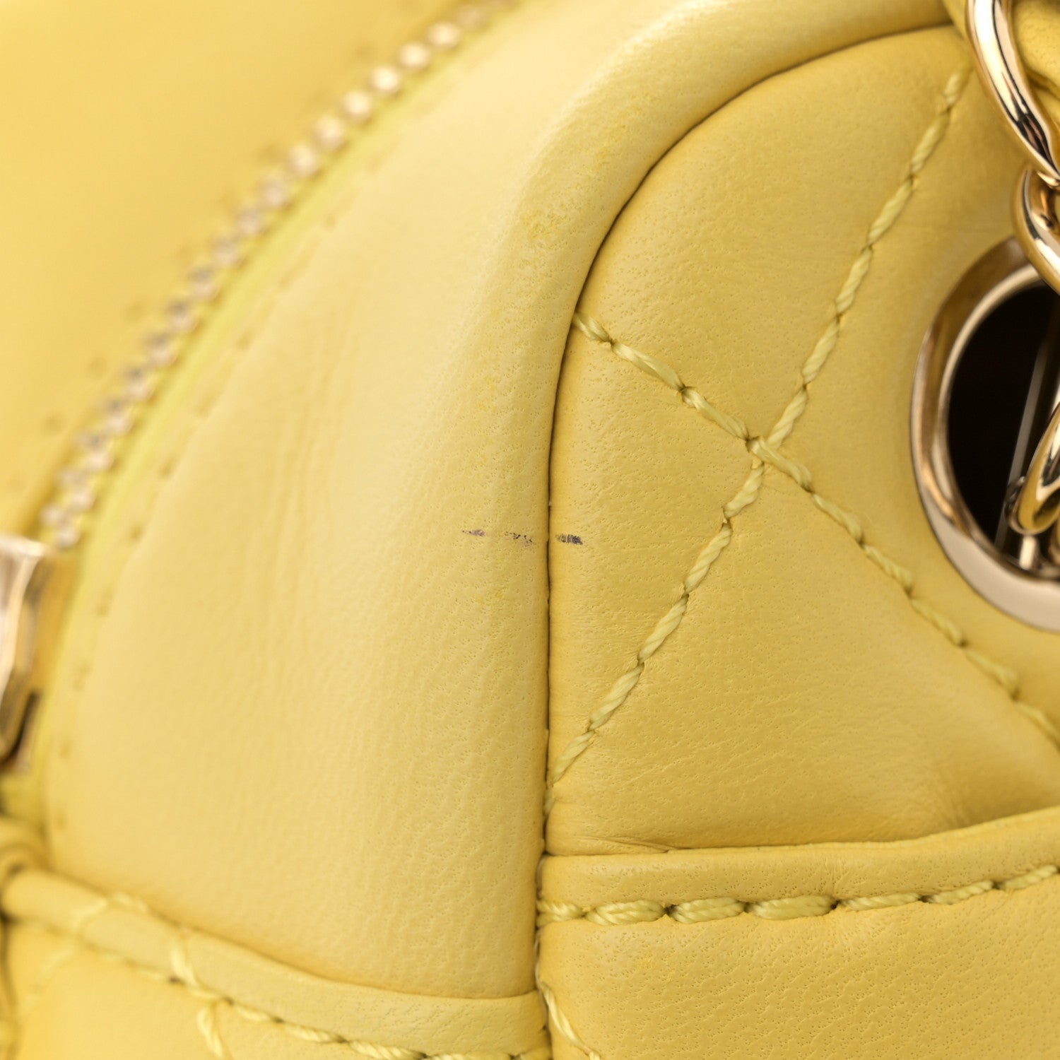 Chanel Calfskin Quilted Reissue Medium Camera Case  Yellow 14 of 15