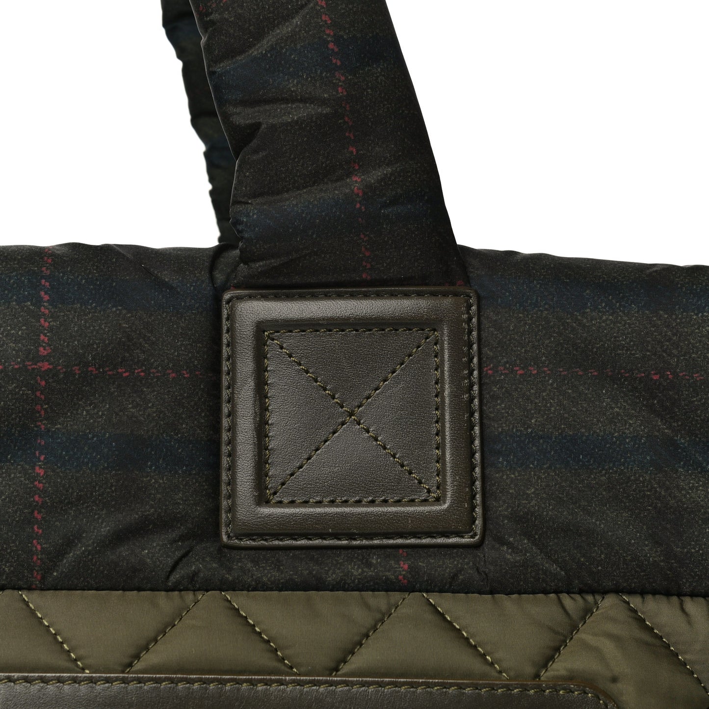 Nylon Quilted Medium Coco Cocoon Tote Khaki