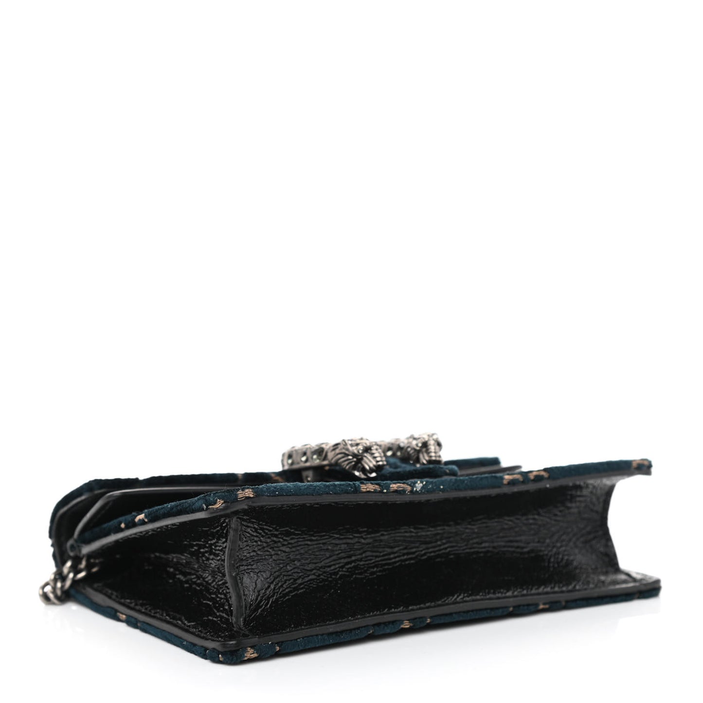 Velvet GG Monogram Super Mini Dionysus Shoulder Bag Blue Beige Black