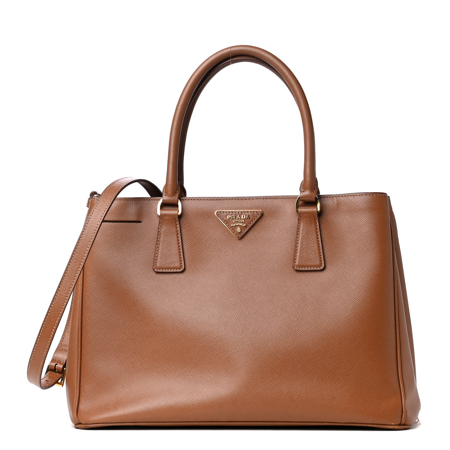 Prada Saffiano Lux Medium Tote Caramel 1 of 4
