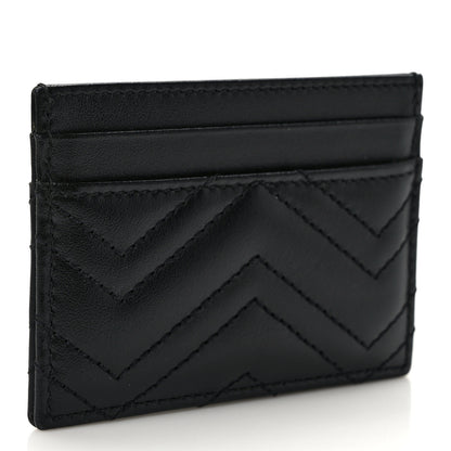 Gucci Calfskin Matelasse GG Marmont Card Holder Black 3 of 7