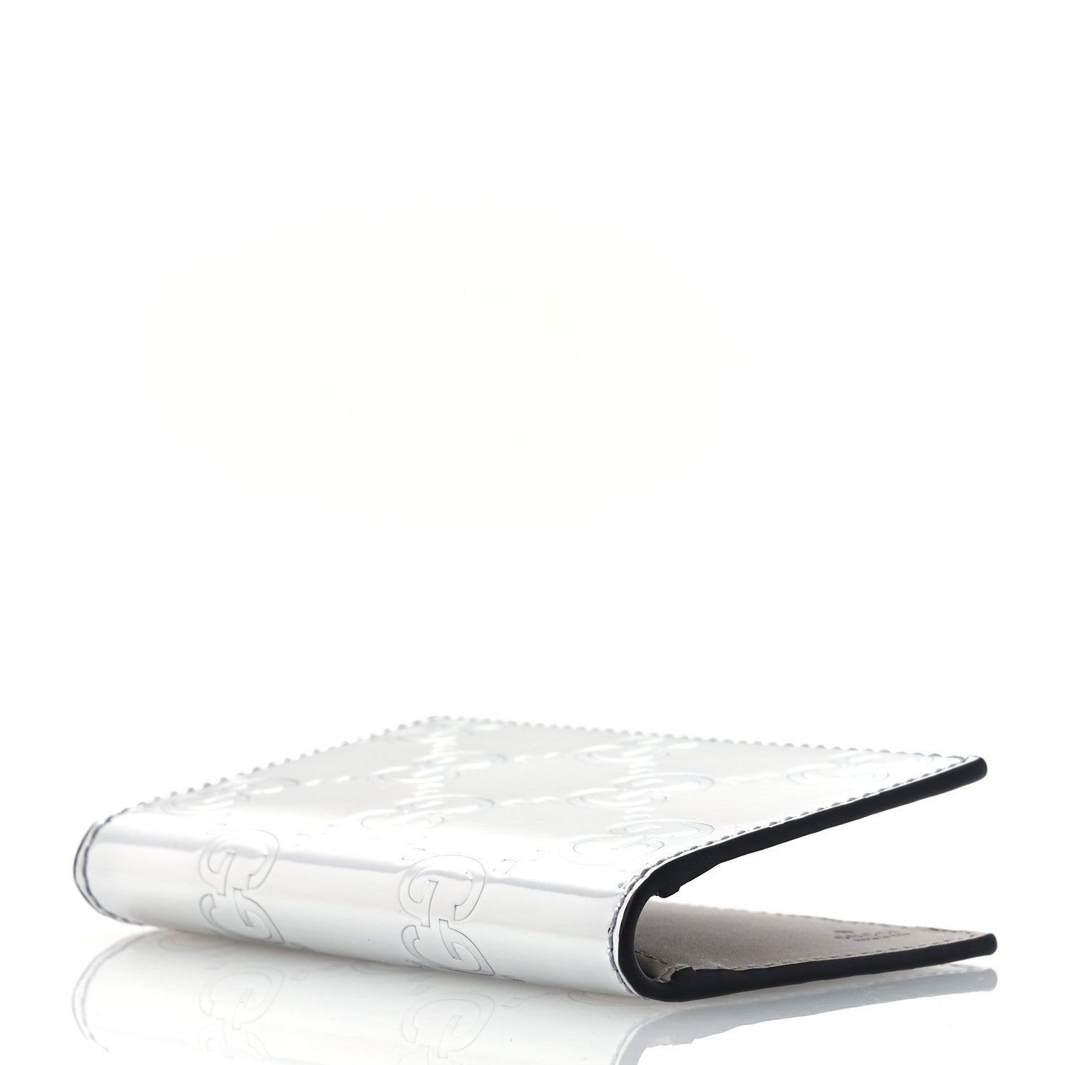 Gucci Guccissima Mirror Effect Card Holder Silver 3 of 8