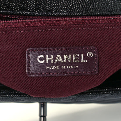 Chanel Caviar Chevron Quilted Small Coco Handle Flap So Black 6 of 11