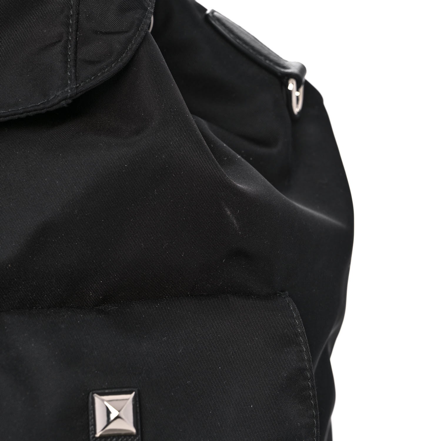 Prada Nylon New Vela Studded Backpack Black 12 of 12