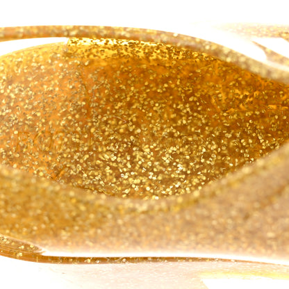 Bottega Veneta Glitter Rubber Jelly Sandals 38 Gold 6 of 7