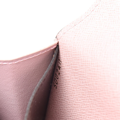 Louis Vuitton Damier Ebene Emilie Wallet Rose Ballerine 7 of 8