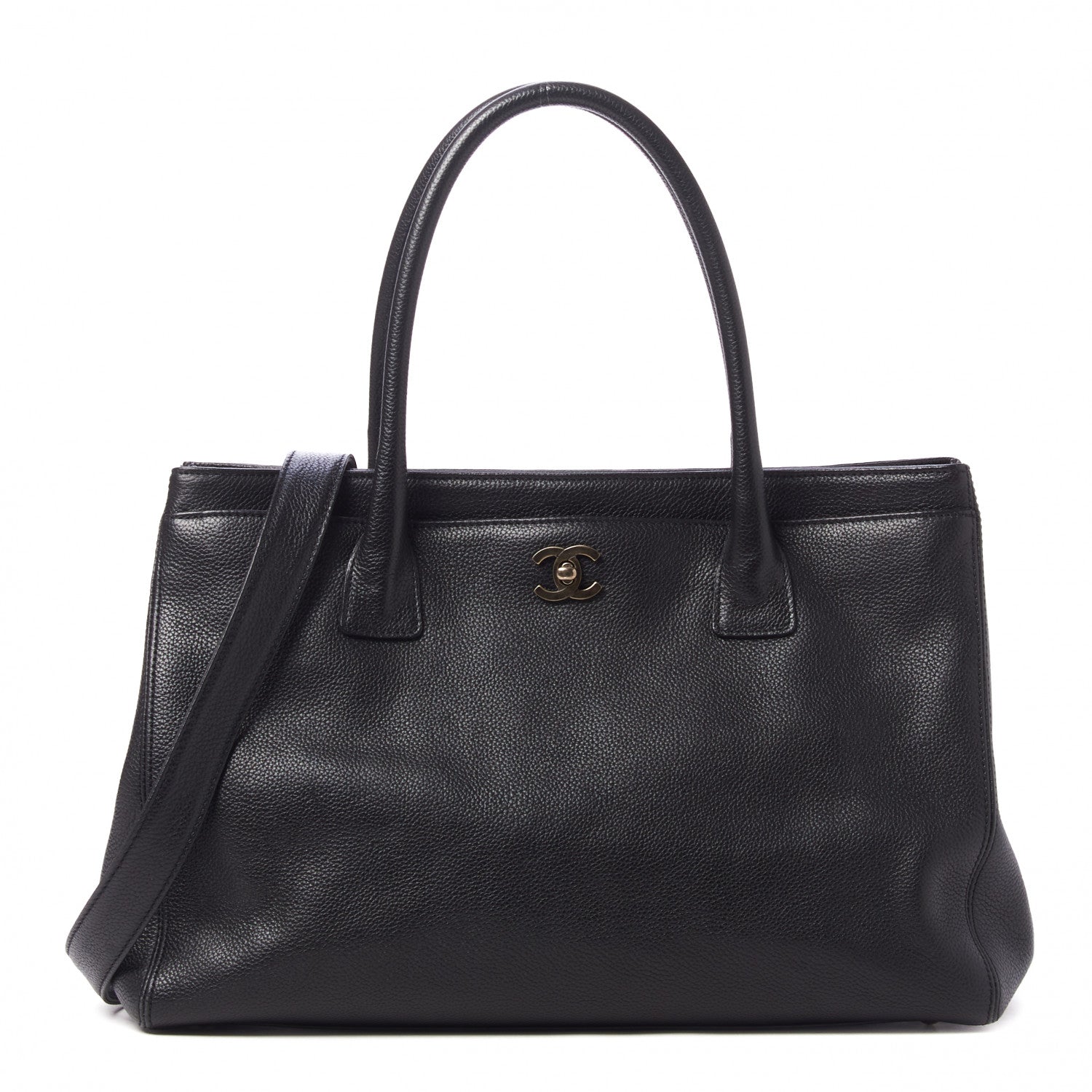 Chanel Calfskin Cerf Executive Shopper Tote Black 1 of 9