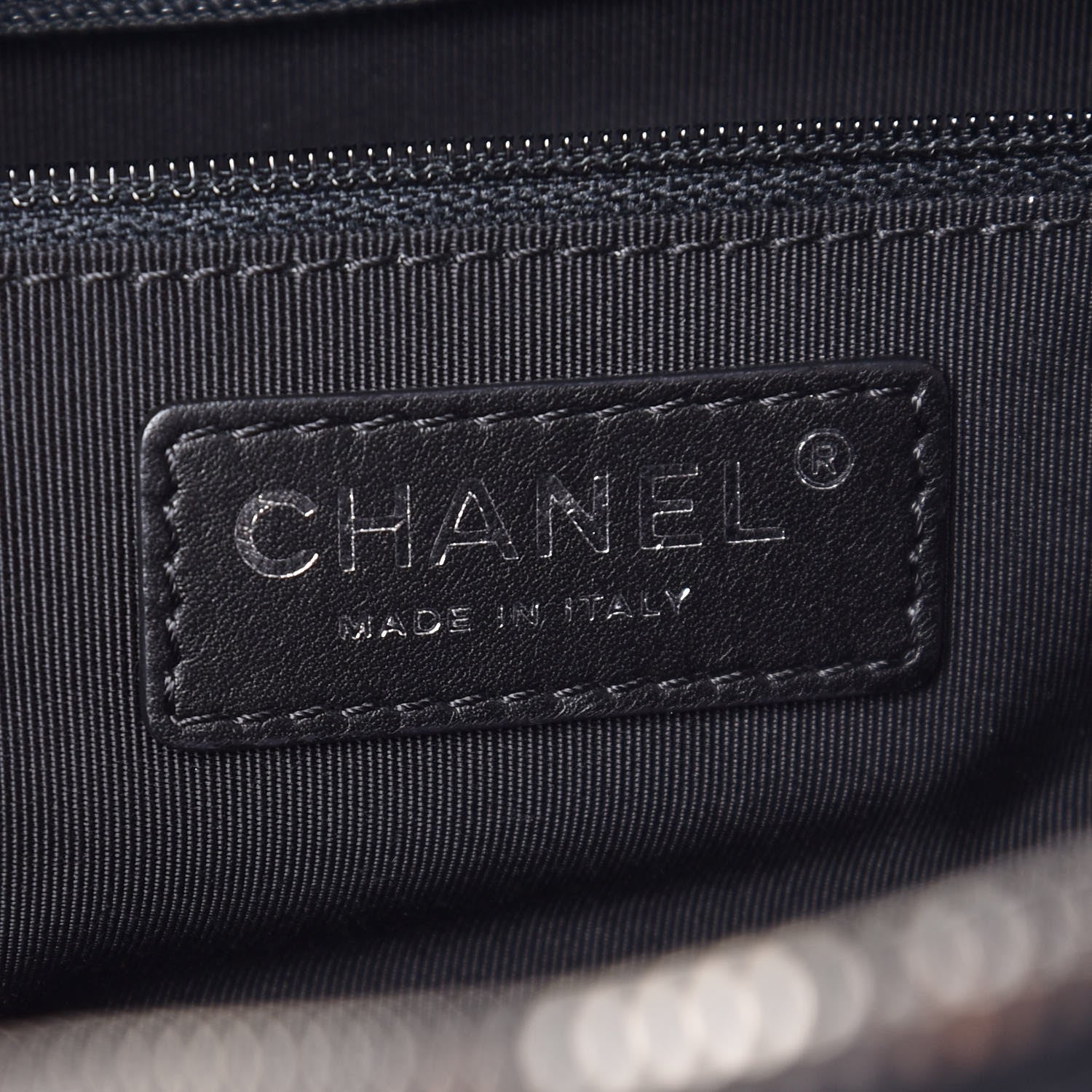 Chanel Calfskin Quilted Feather Weight Bowling Bag Black Beige 6 of 11