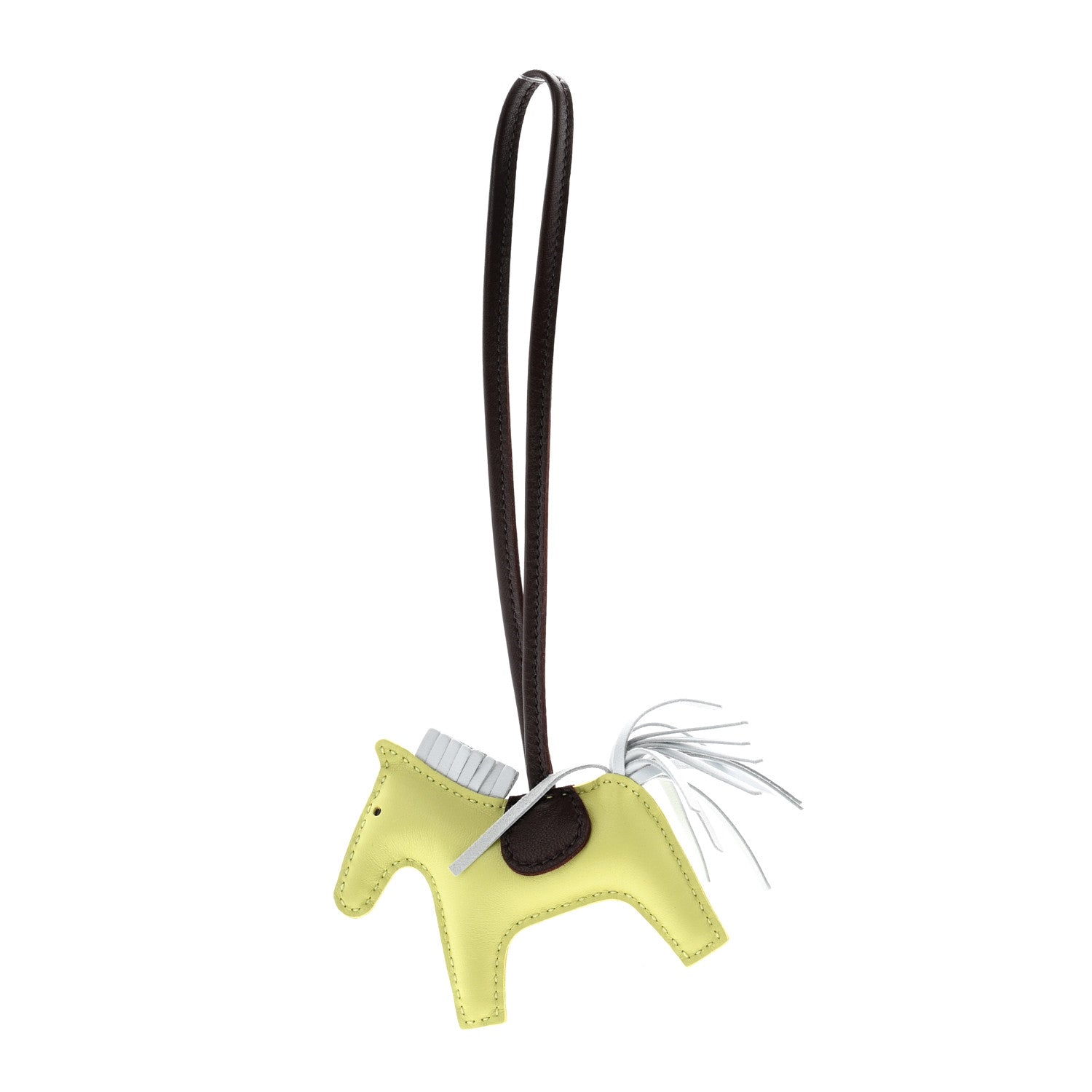 Hermes Milo Lambskin Grigri Rodeo Horse Bag Charm PM Jaune Bourgeon Bleu Brume Rouge Sellier 1 of 5