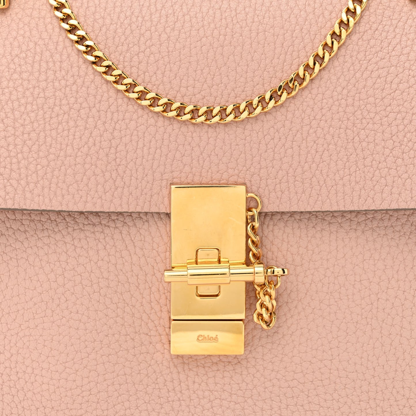 Grained Lambskin Drew Shoulder Bag Cement Pink