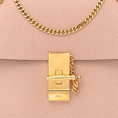 Chloe Grained Lambskin Drew Shoulder Bag Cement Pink 8 of 10