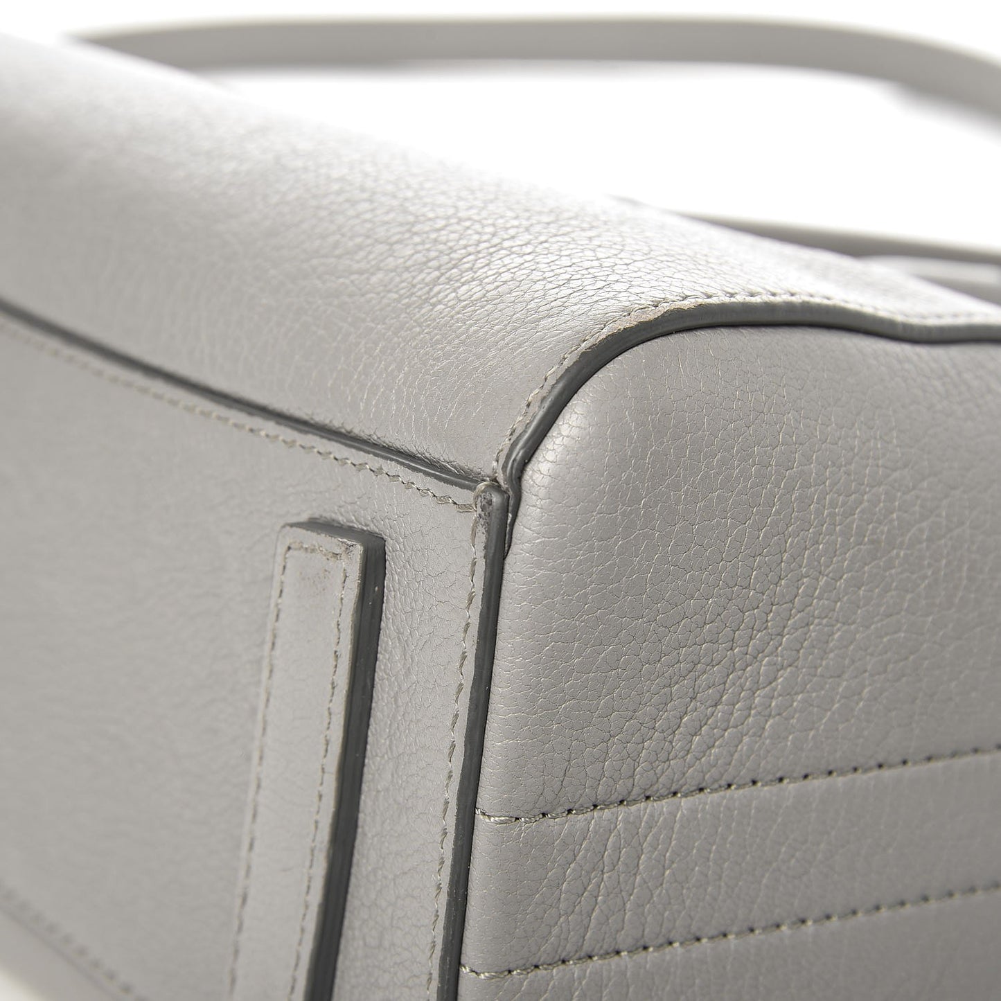 Sugar Goatskin Mini Antigona Pearl Grey